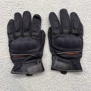 Harley-Davidson 97106-18EM Mens 2XL Knuckle Black Emmet CE Textile Riding Gloves